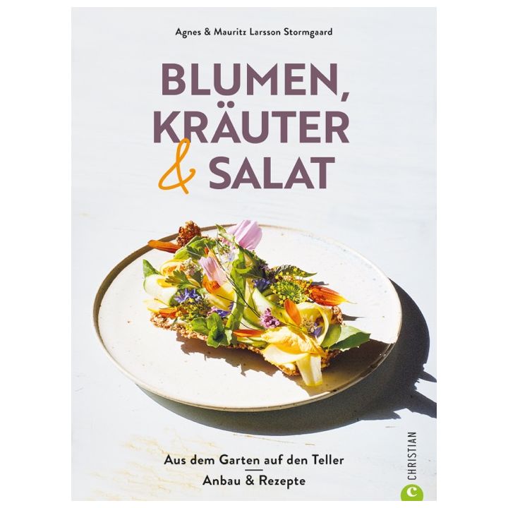 Blumen, Kräuter und Salat