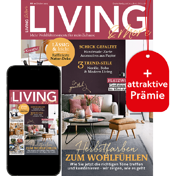 Living & More Testabo &bdquo;Plus&ldquo; mit Geschenk f&uuml;r Sie